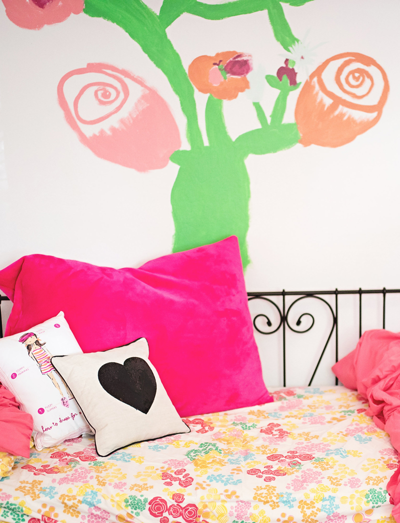 Painted bedroom wall by kid