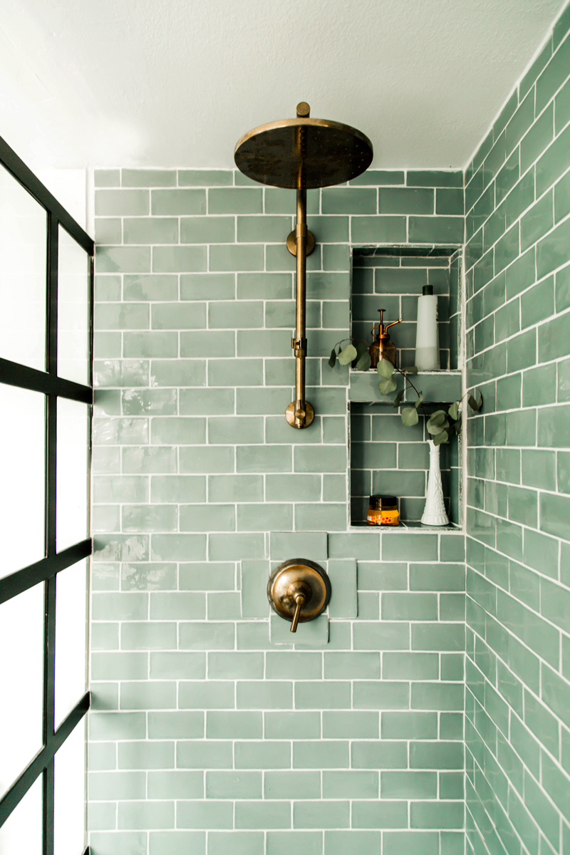 Organic tile master shower