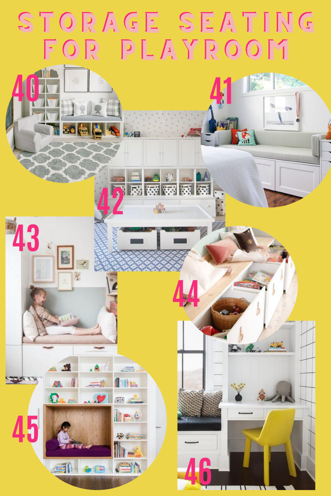 83 Genius Kids Playroom Storage Ideas – Pink Pop Design
