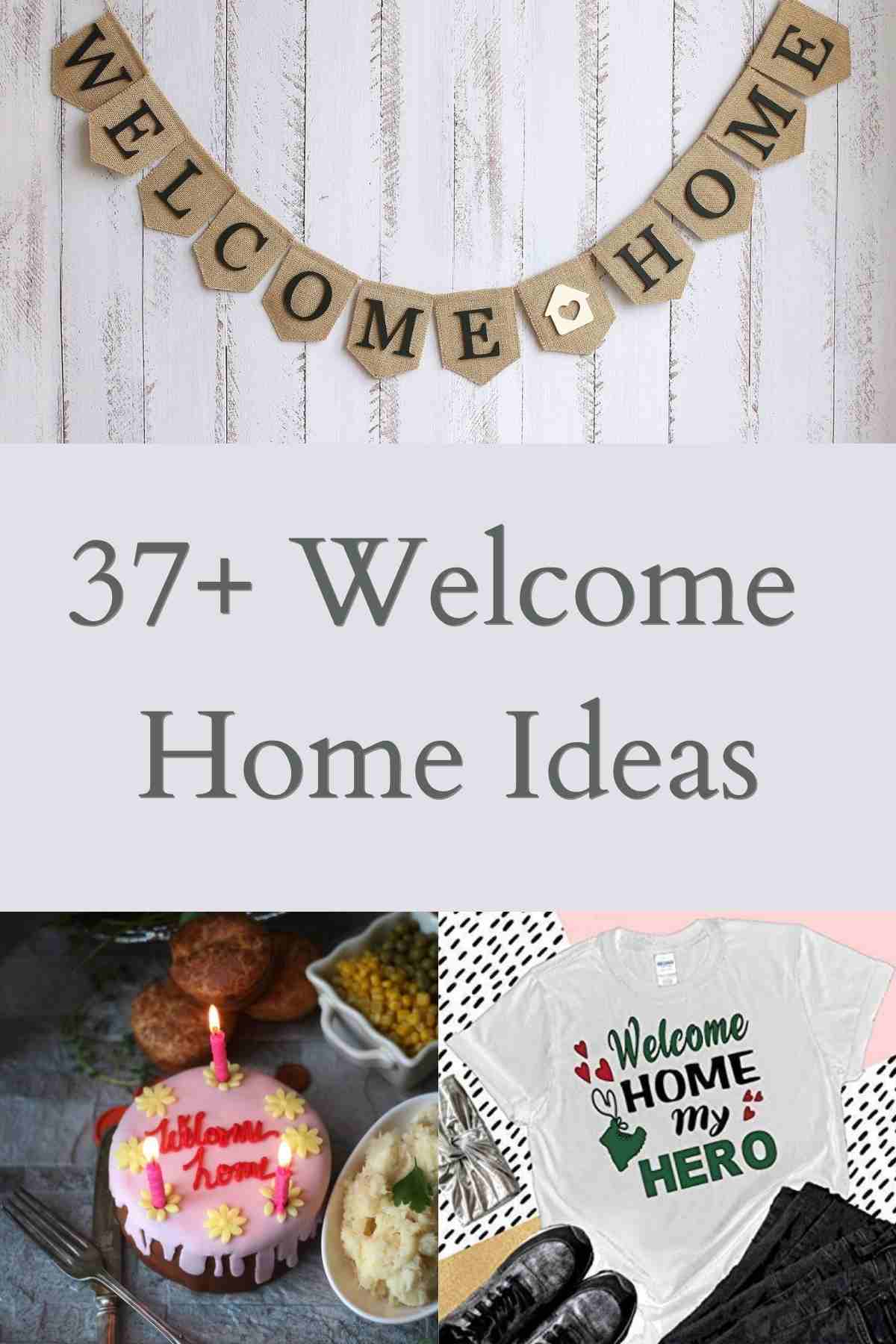 Welcome home surprise signs and banners