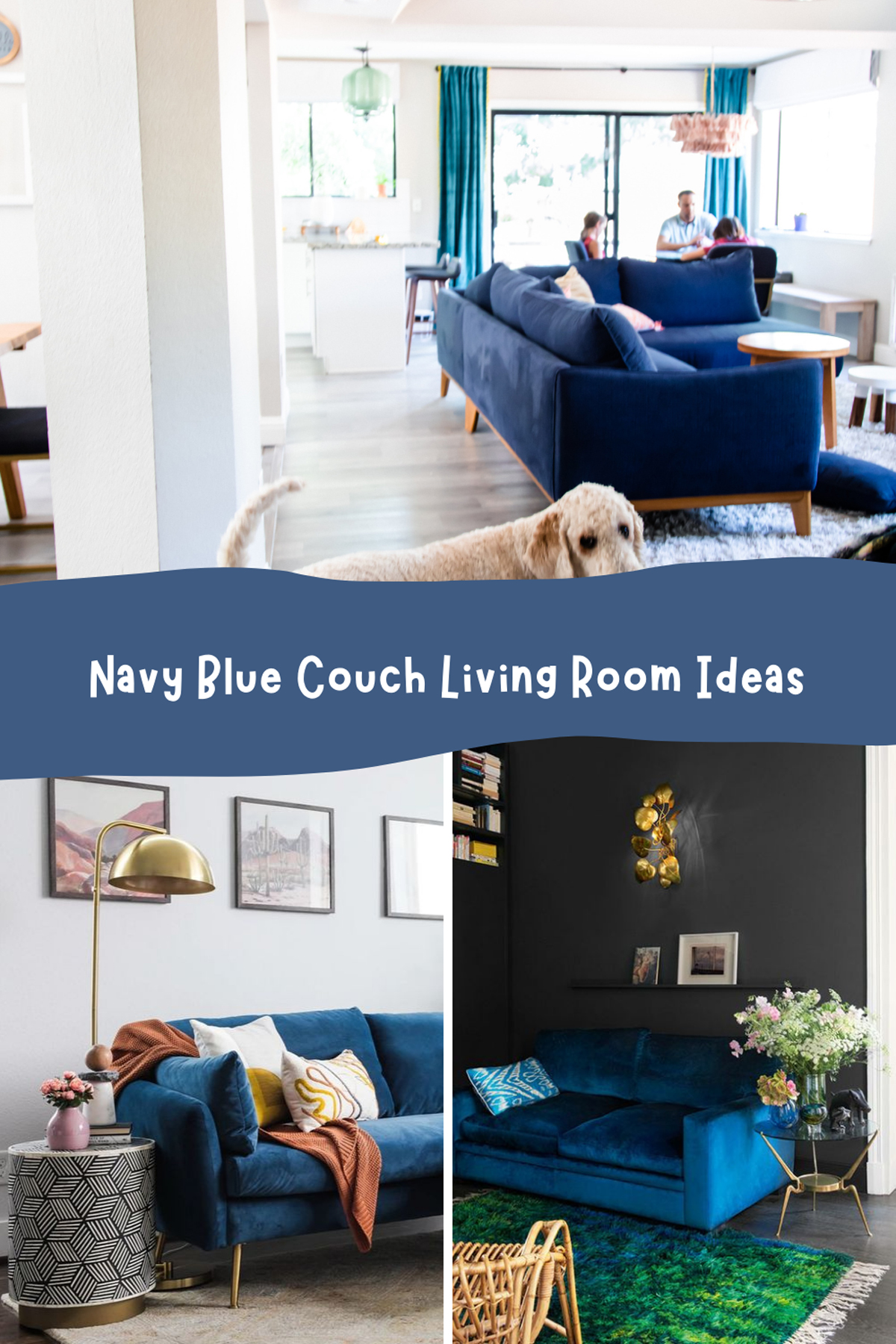 NavyBlue Couch Living Room Ideas