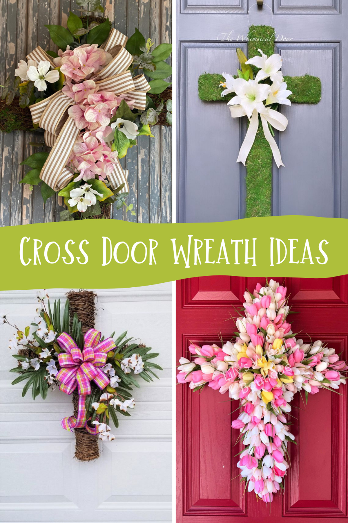 Cross Door Wreath Ideas
