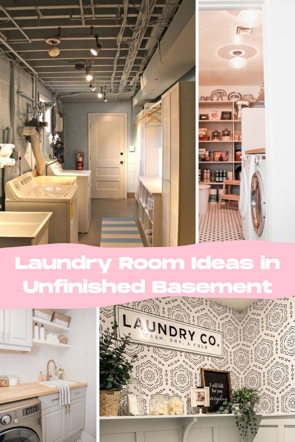 63+ Basement Laundry Room Ideas – Pink Pop Design