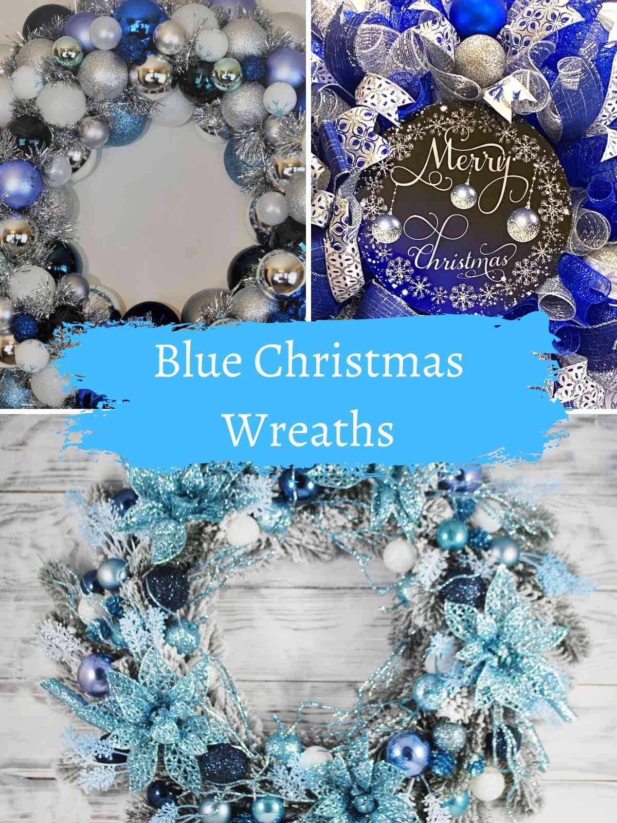 DIY Blue Christmas Wreath ideas
