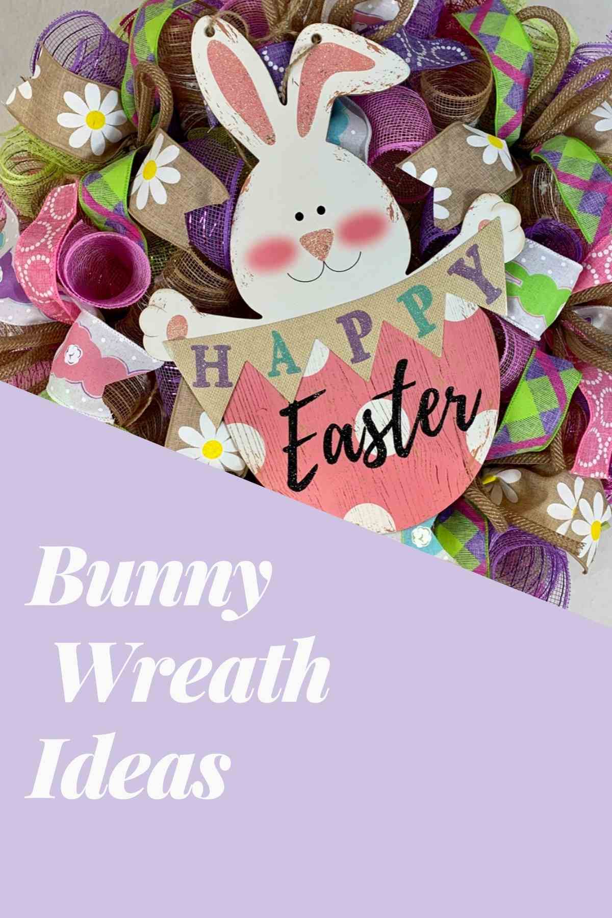 Happy Easter Wreaths with bunnies