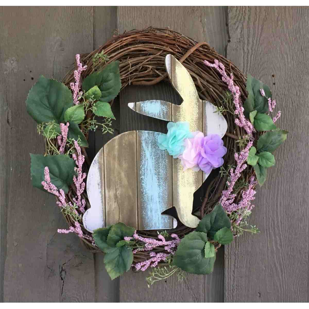 DIY Bunny Wreath