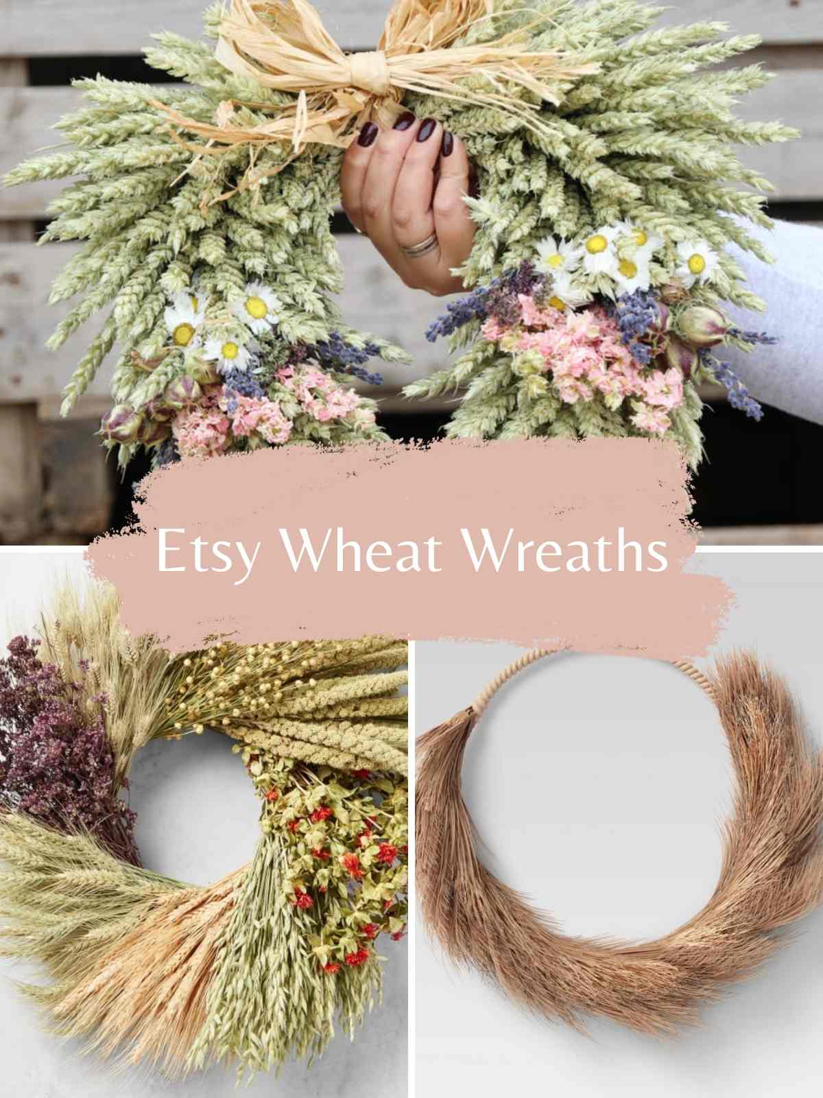 Wheat Wreaths Etsy 