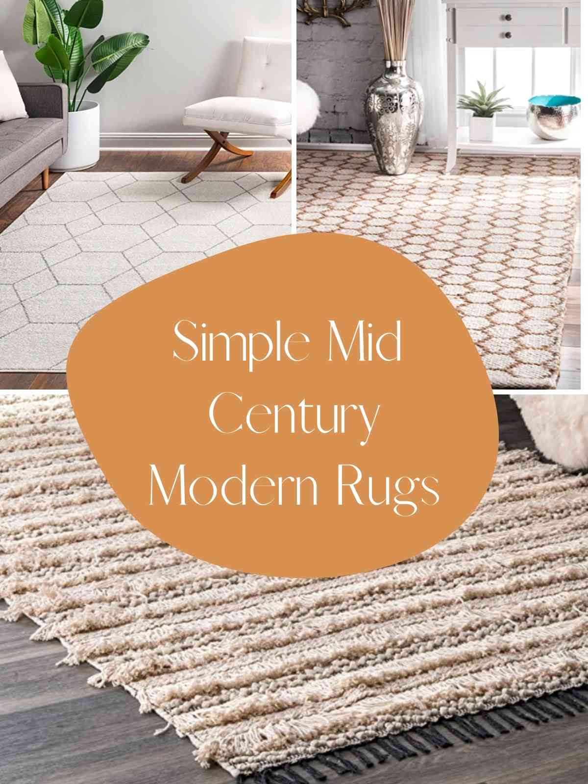 Simple Mid Century Modern Rugs