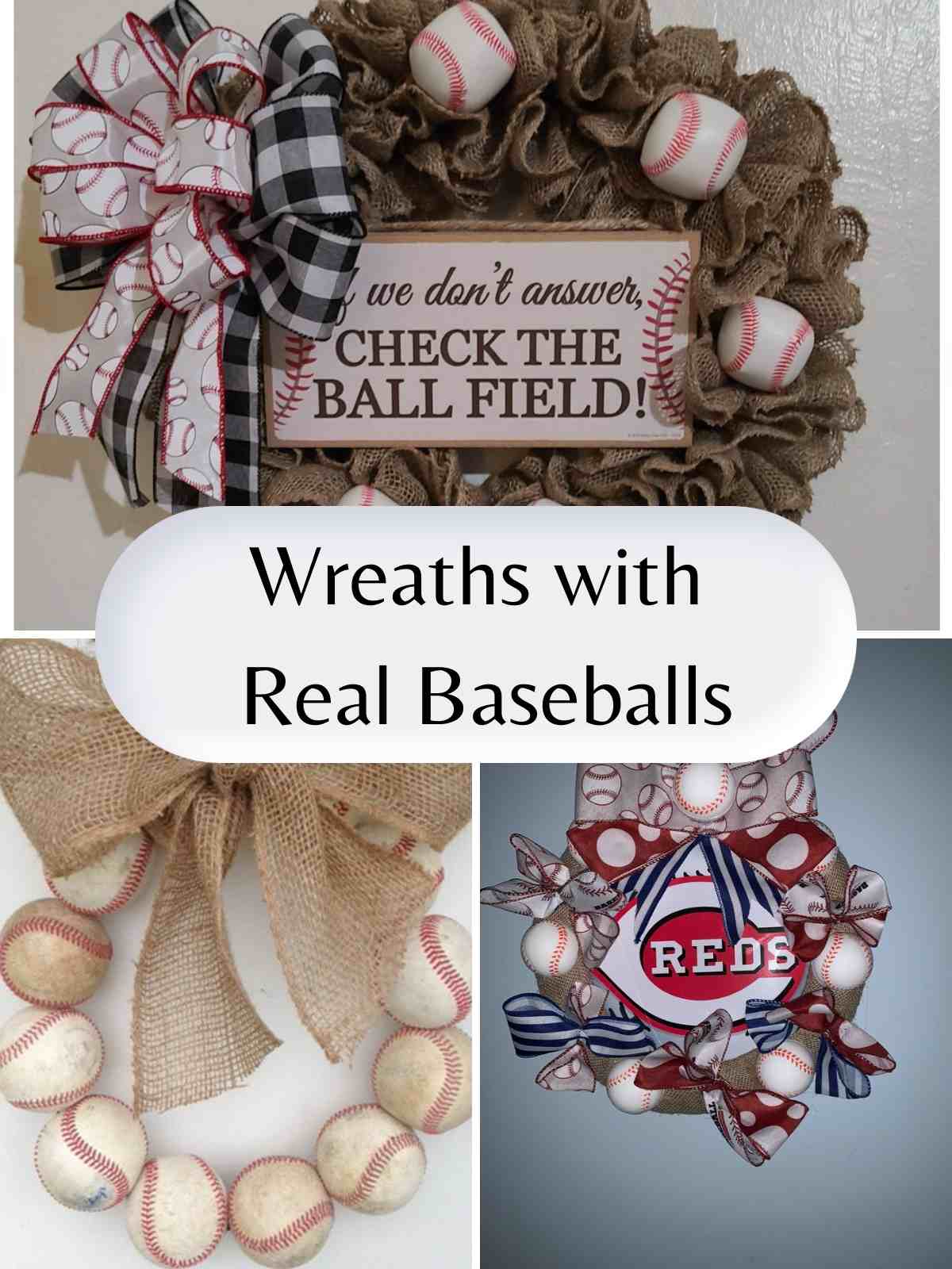 How to make a wreath with real baseballs