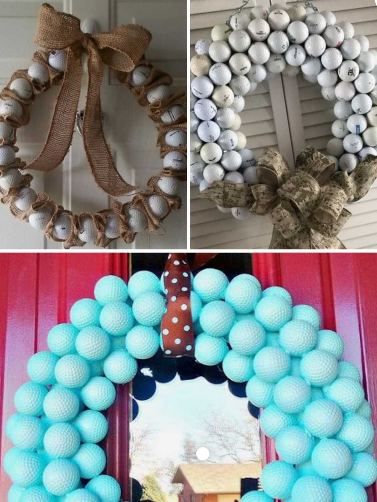 How to make a wreath with golf balls