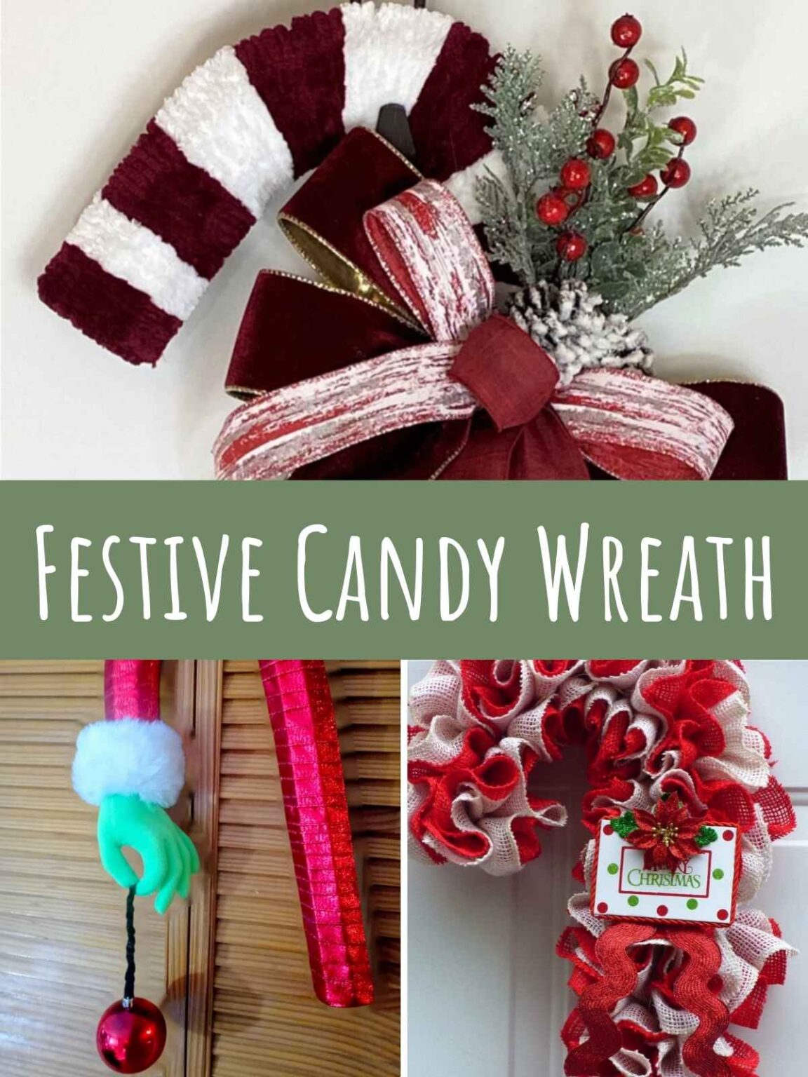 27 Candy Cane Wreath Form Ideas + Easy DIY – Pink Pop Design