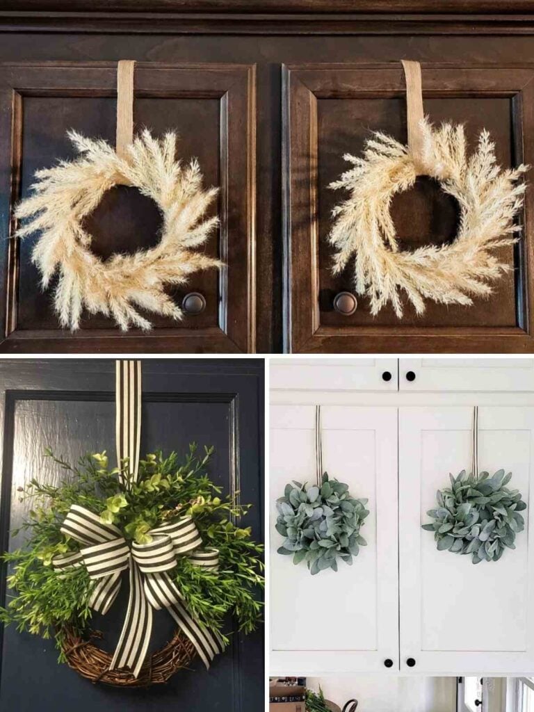 How to Hang Wreaths on Kitchen Cabinets: Simple & Quick – Pink Pop Design