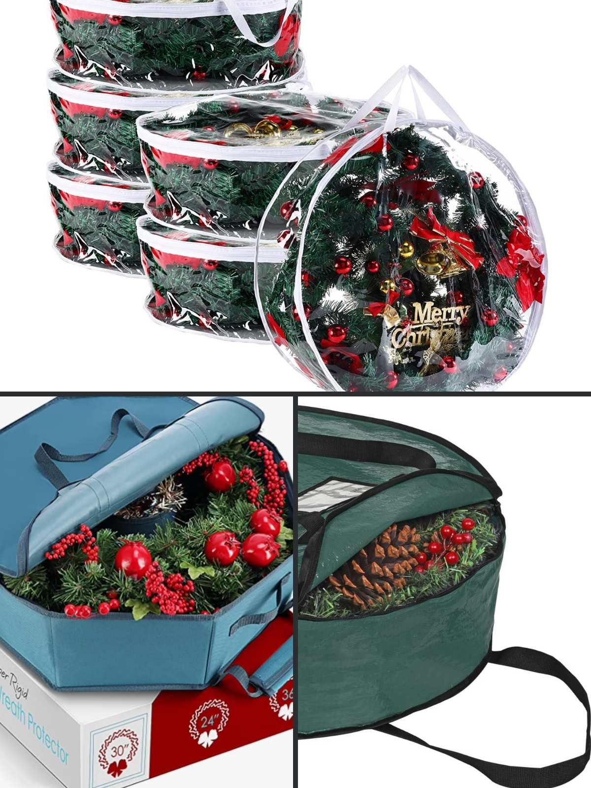 Christmas wreath bags for in the off season