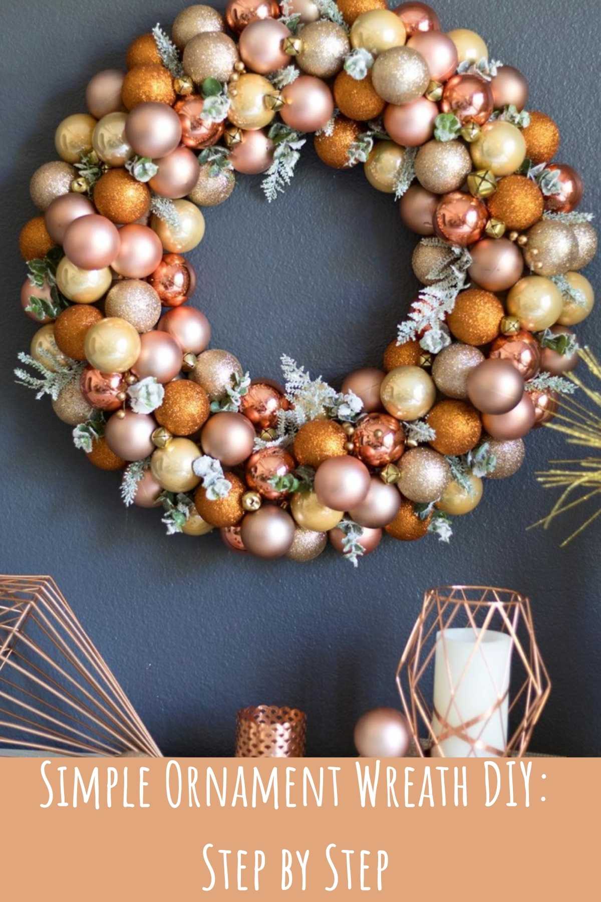 Simple Ornament Wreath DIY Step by Step