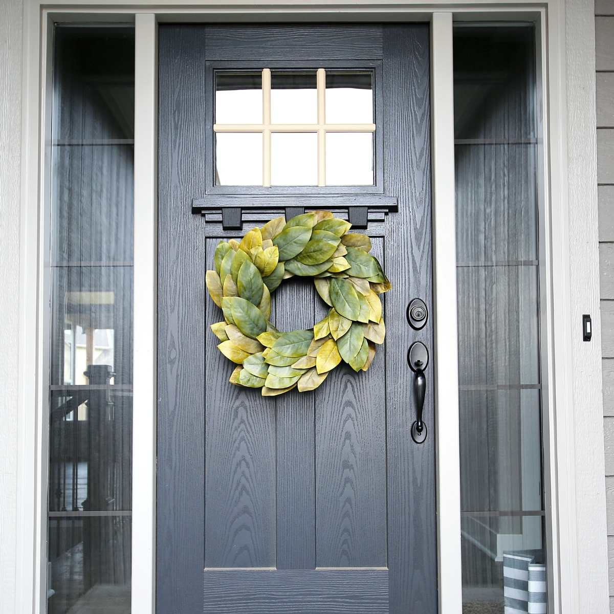 Our secret to hanging the perfect wreath