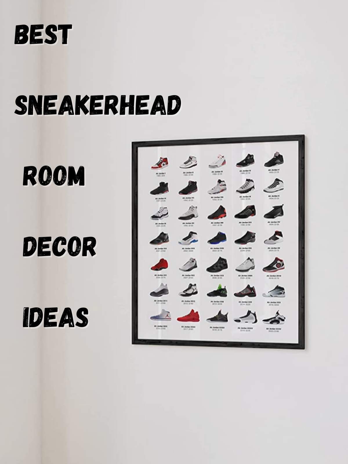Room decor for guys who love shoes