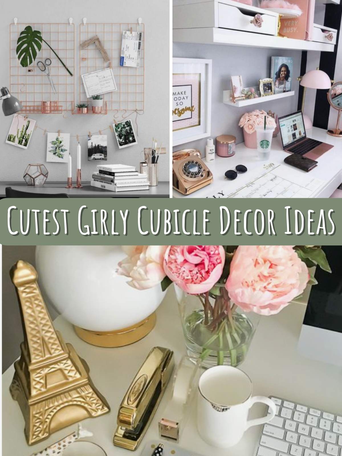 Cutest Girly Cubicle Decor Ideas
