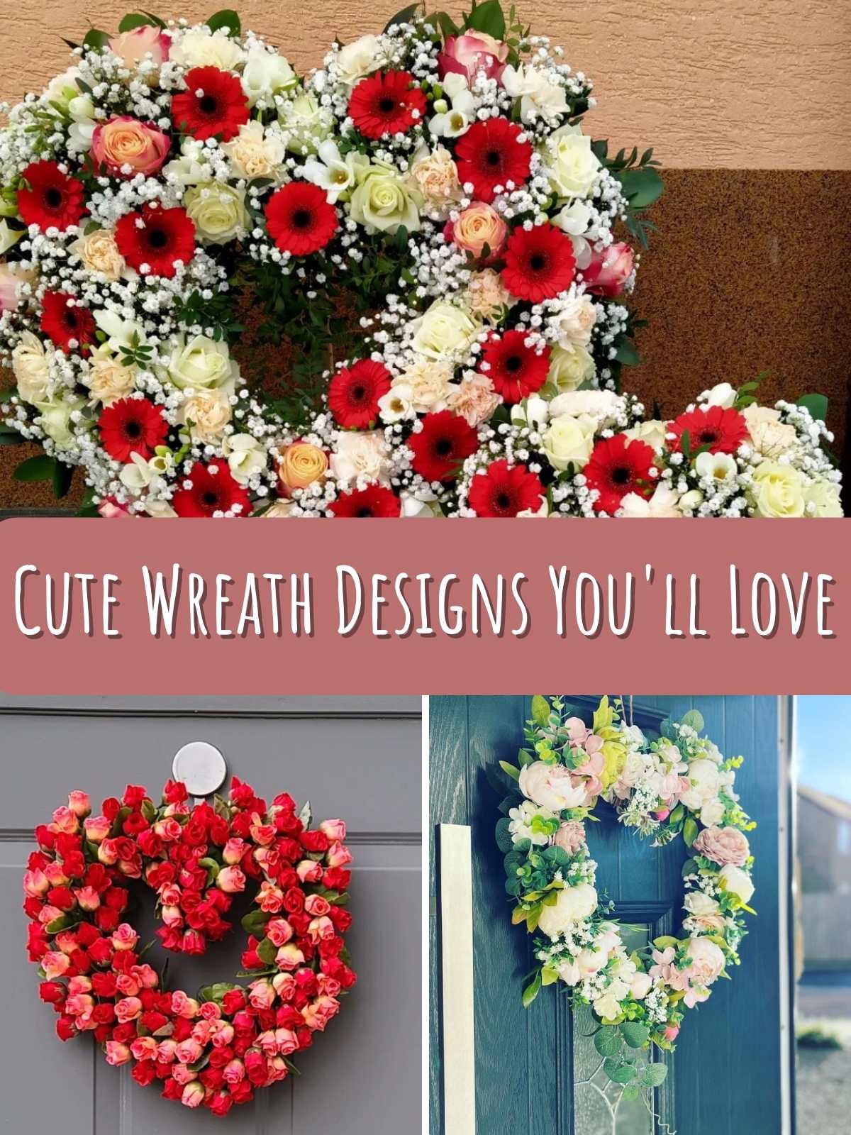 Cute wreath designs with 3 different photos.