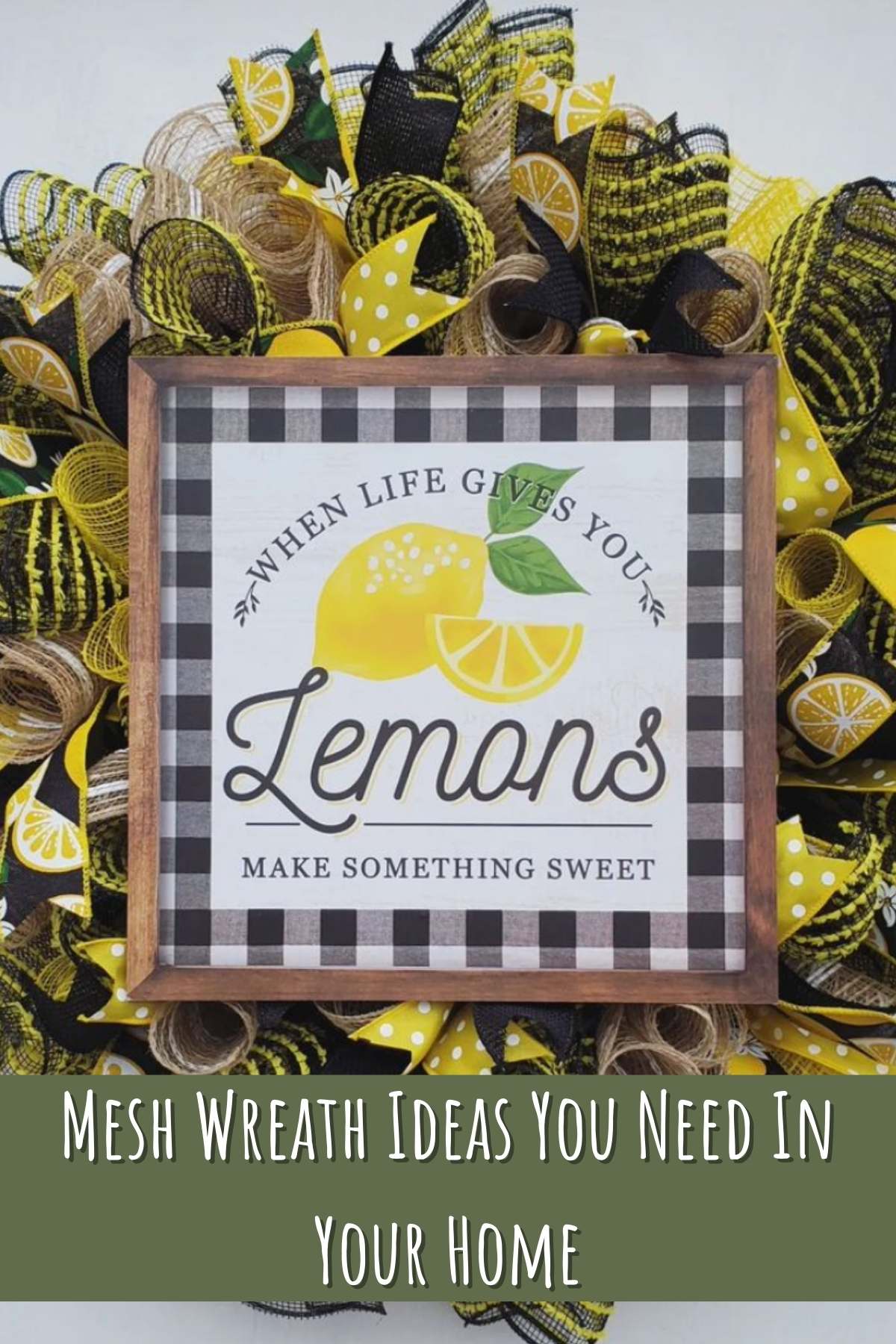 Mesh Wreath ideas Your Need In Your Home. Photo of lemon wreath idea.
