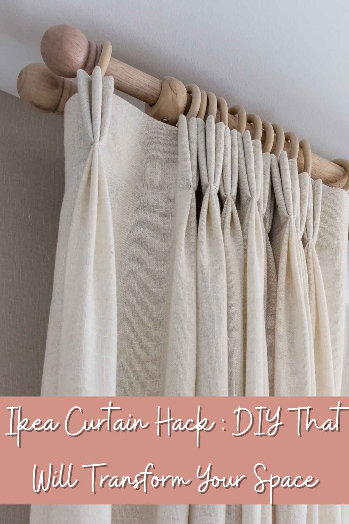 Ikea Curtain Hack: DIY That Will Transform Your Space. Up Close photo of curtains