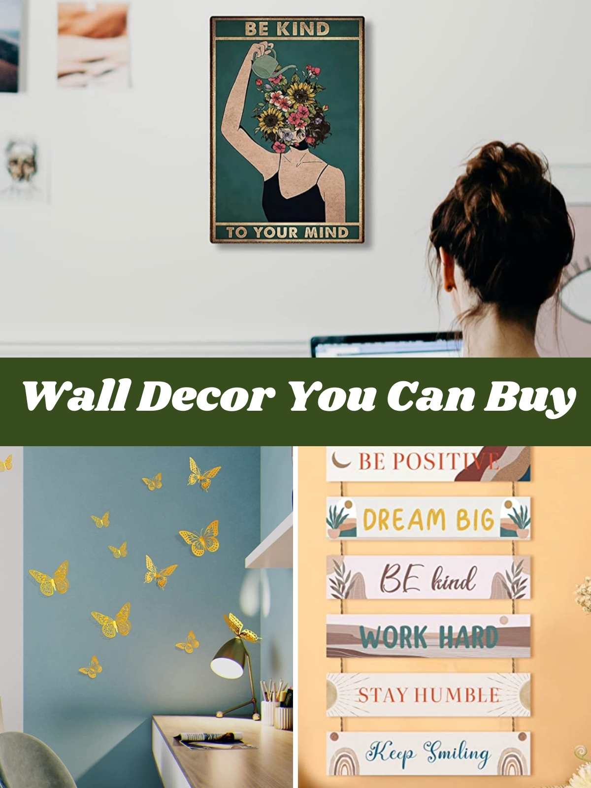 wall decor you can buy. 3 different photos example.