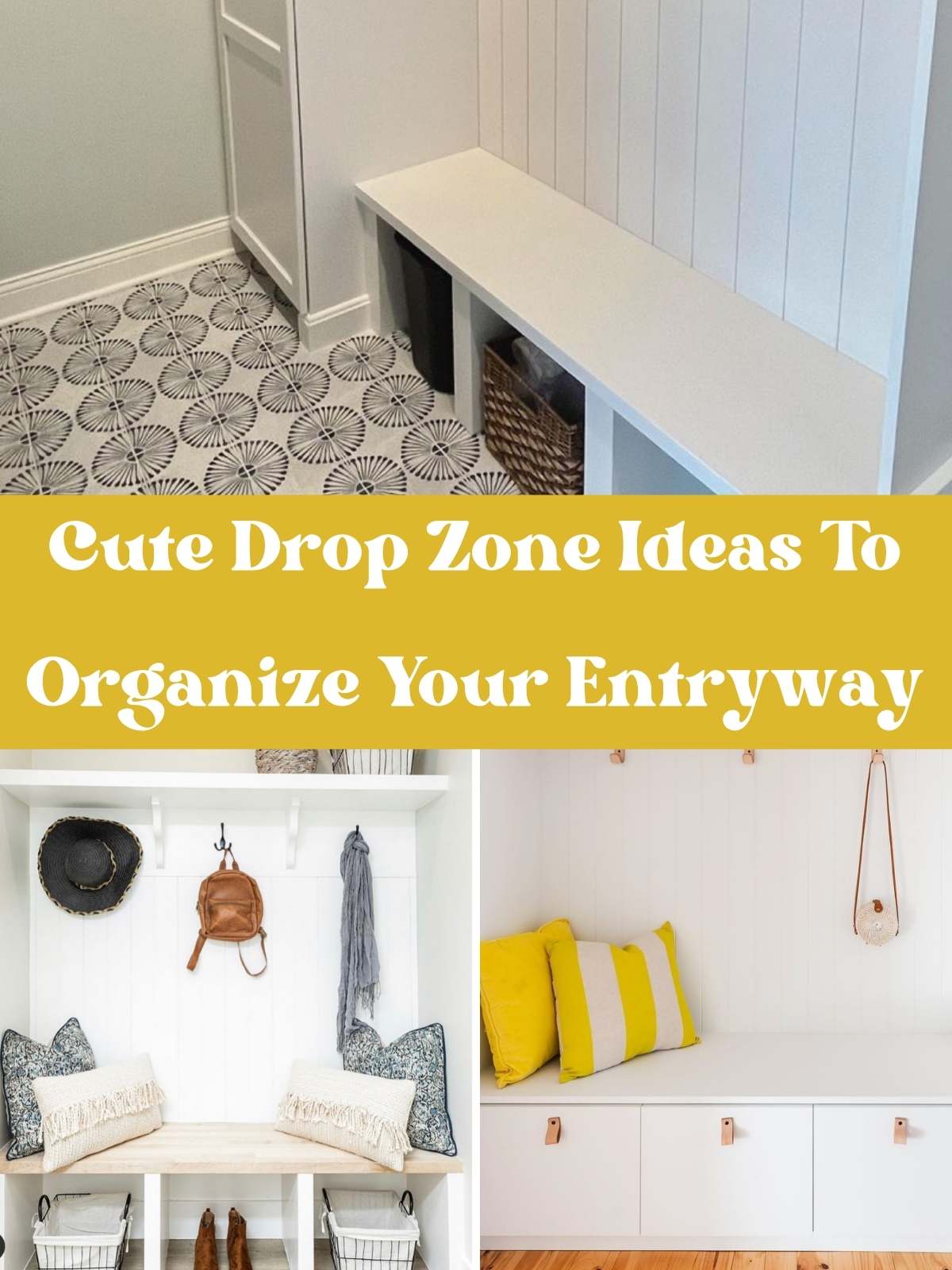 Cute Bench Ideas To Organize Your Entryway.
