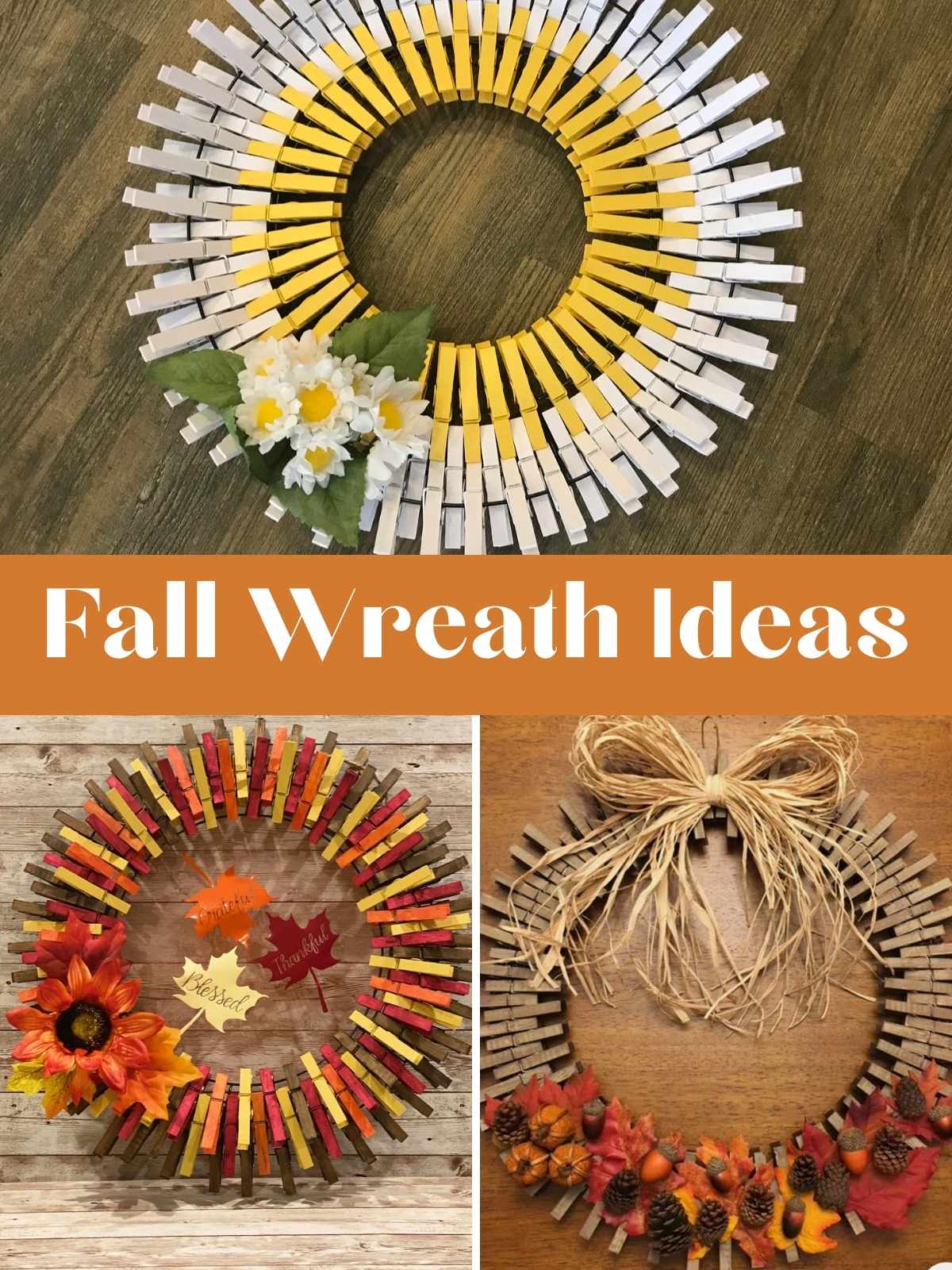 Fall Wreath Ideas. 3 Adorable Wreaths, All Fall Themed.