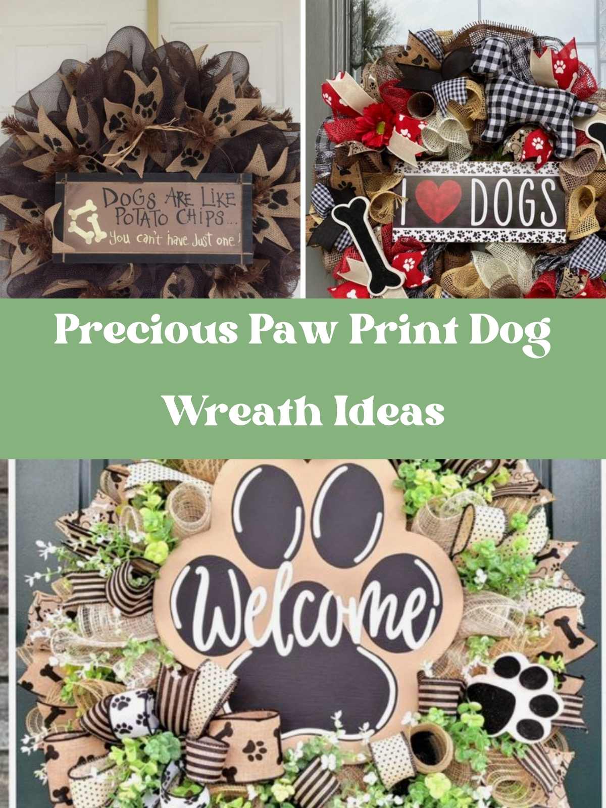 paw print wreath ideas.