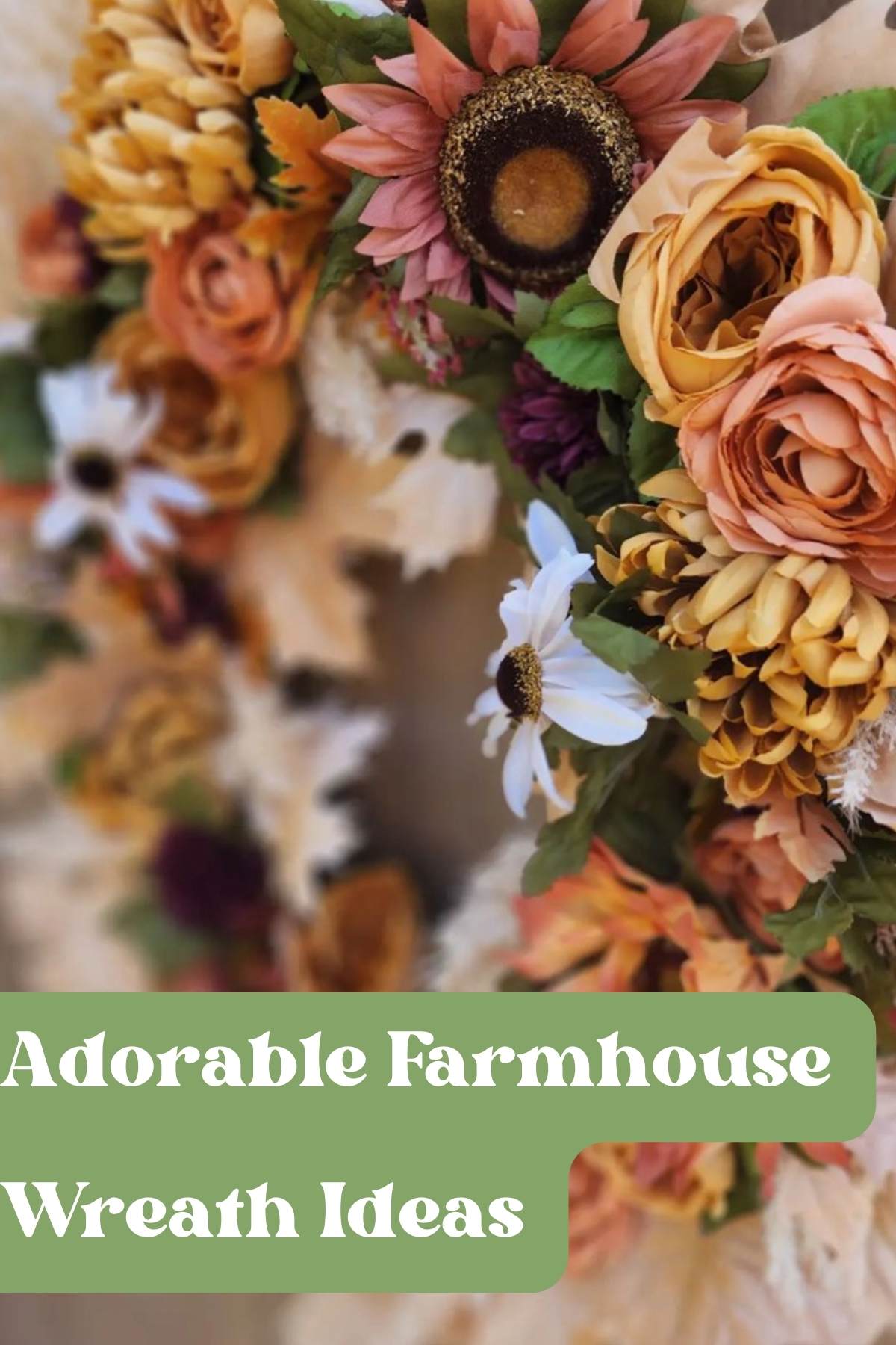 Adorable Farmhouse Wreath Ideas. Photo of rustic Floral wreath.