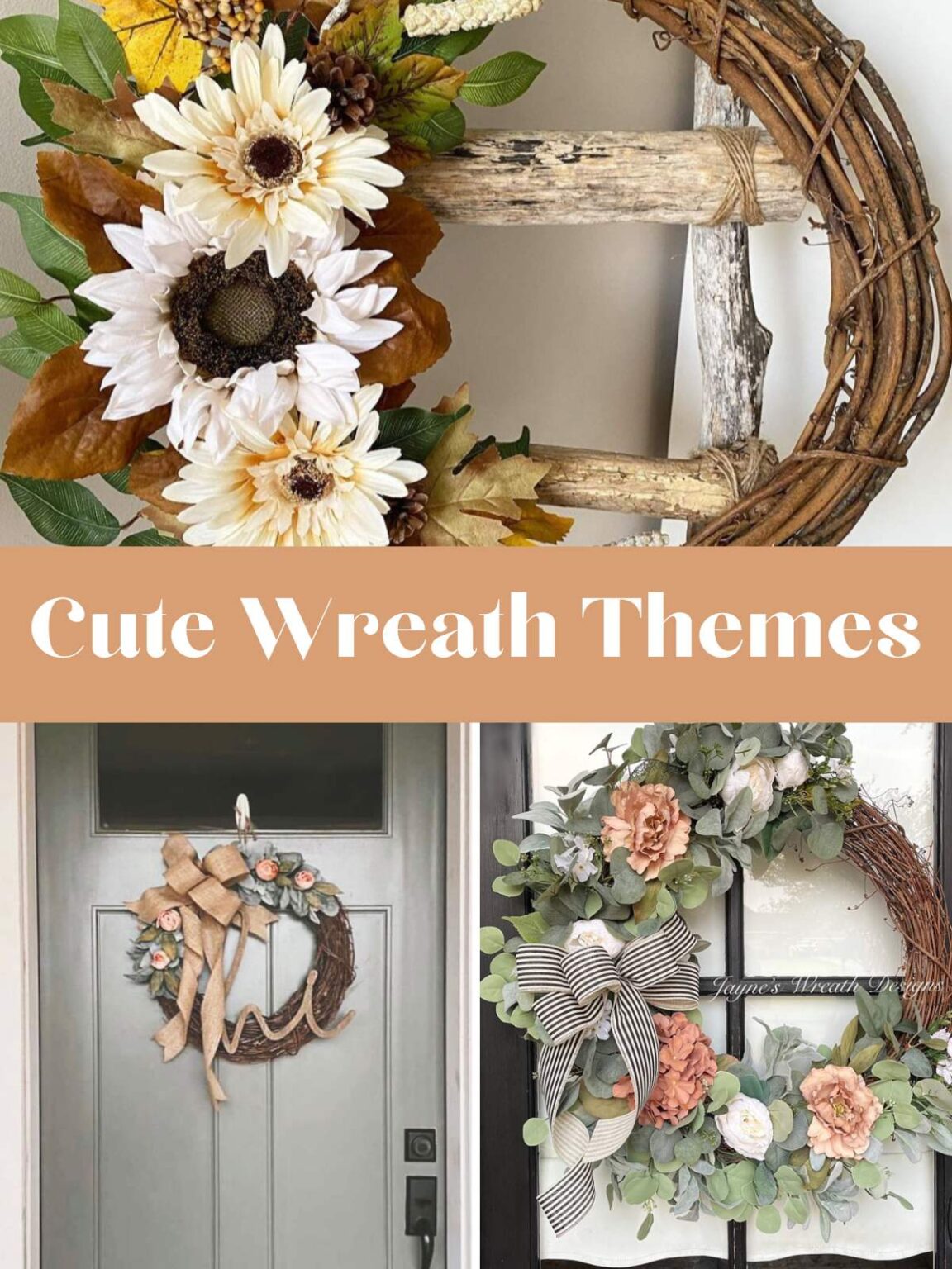 61 Adorable Farmhouse Wreath Ideas – Pink Pop Design