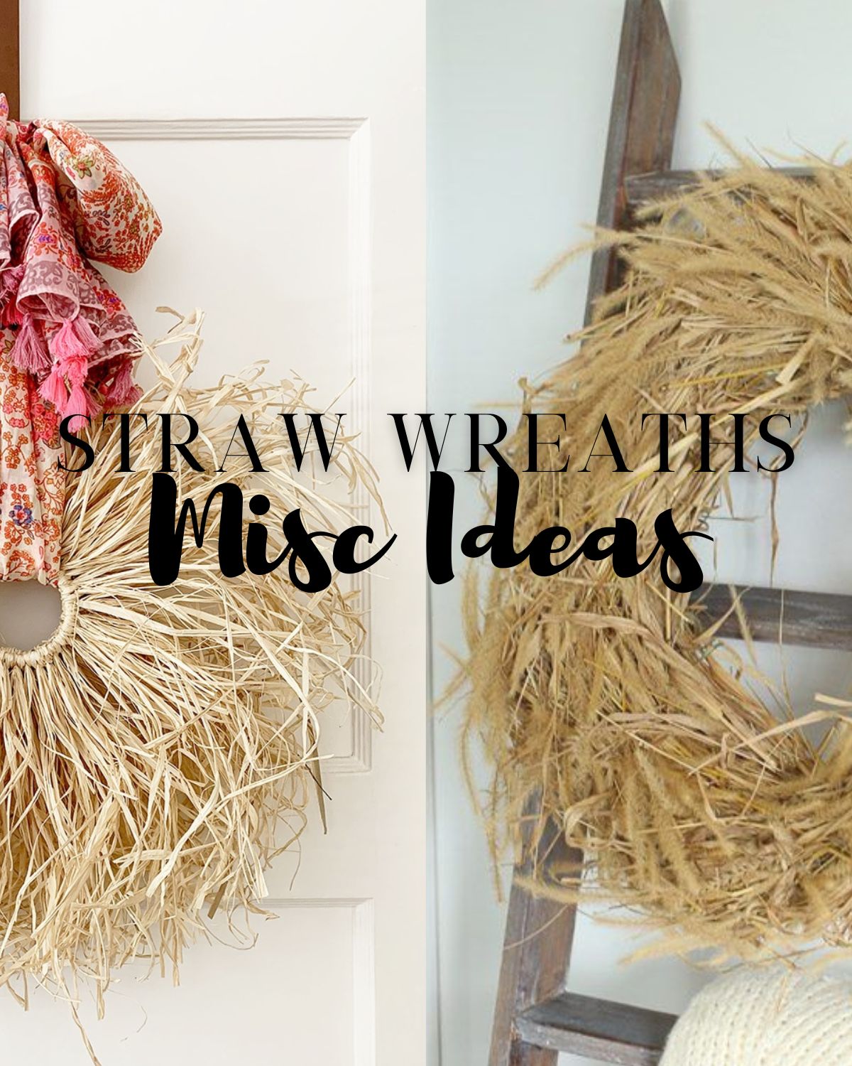 Two cute and minimal straw wreaths 